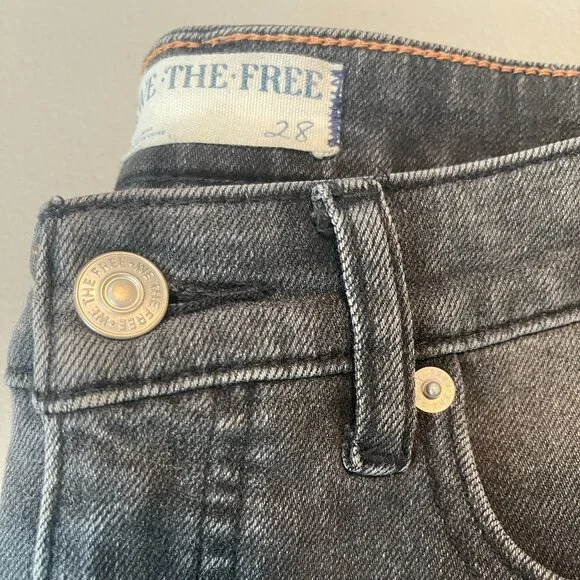 WE THE FREE CRVY High-Rise Vintage Straight Jeans size 28 Smokey Quartz - Picture 9 of 13